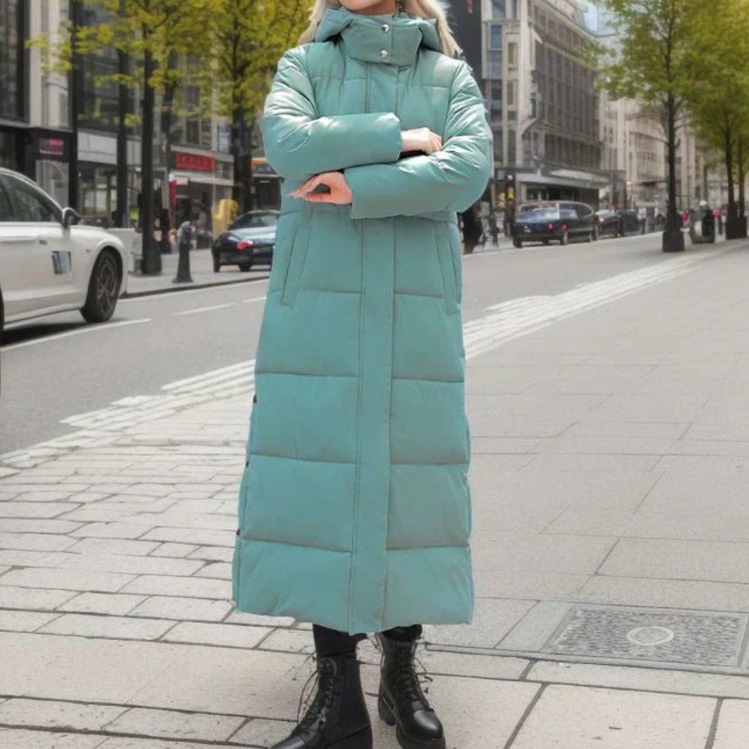 Women's Winter Coat Wool-Polyester Blend Tailored Regular Fit - Green