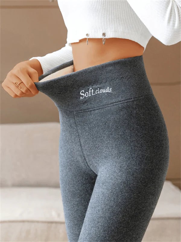 Women's winter trousers with fleece lining and stretch fabric