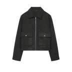 Women's Wool Coat High Collar Retro Fit