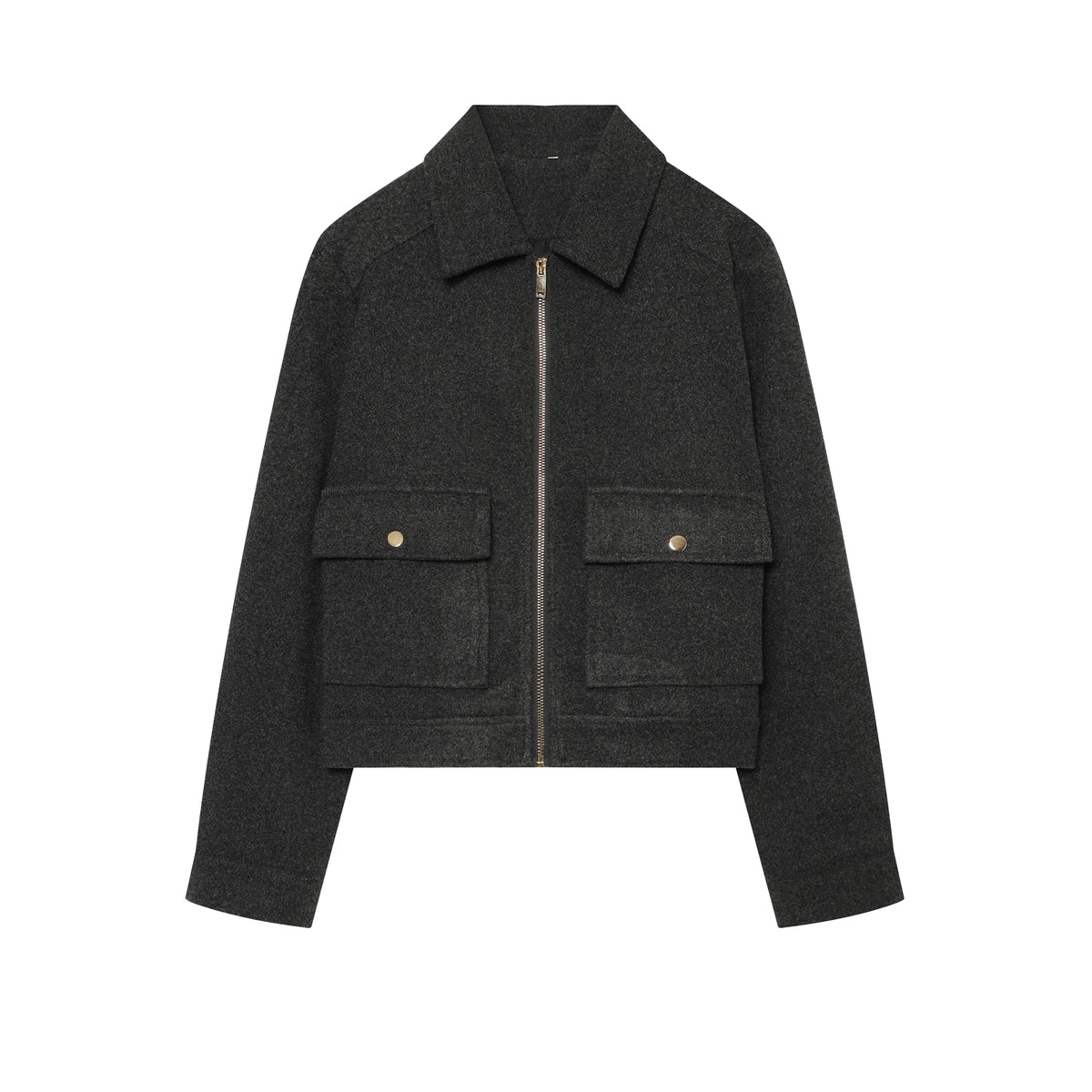 Women's Wool Coat High Collar Retro Fit