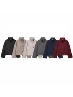 Women's Wool Coat High Collar Retro Fit